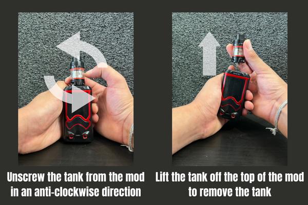 step 4 of how to change a smok tank