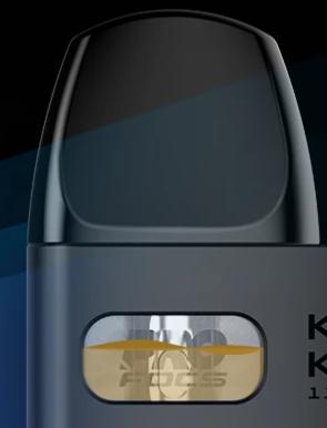image showing the e-liquid viewing window feature on the AK2 replacement pod