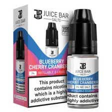 Juice Bar Blueberry Cherry Cranberry Nicotine Salt E-Liquid