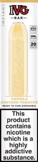  Vanilla Custard Tobacco Disposable Vape
