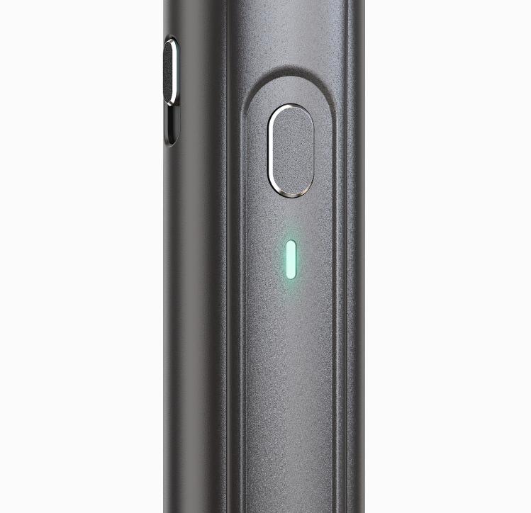 Image showing the light that changes colour on the Aspire Flexus Q vape device depending on power setting chosen by user