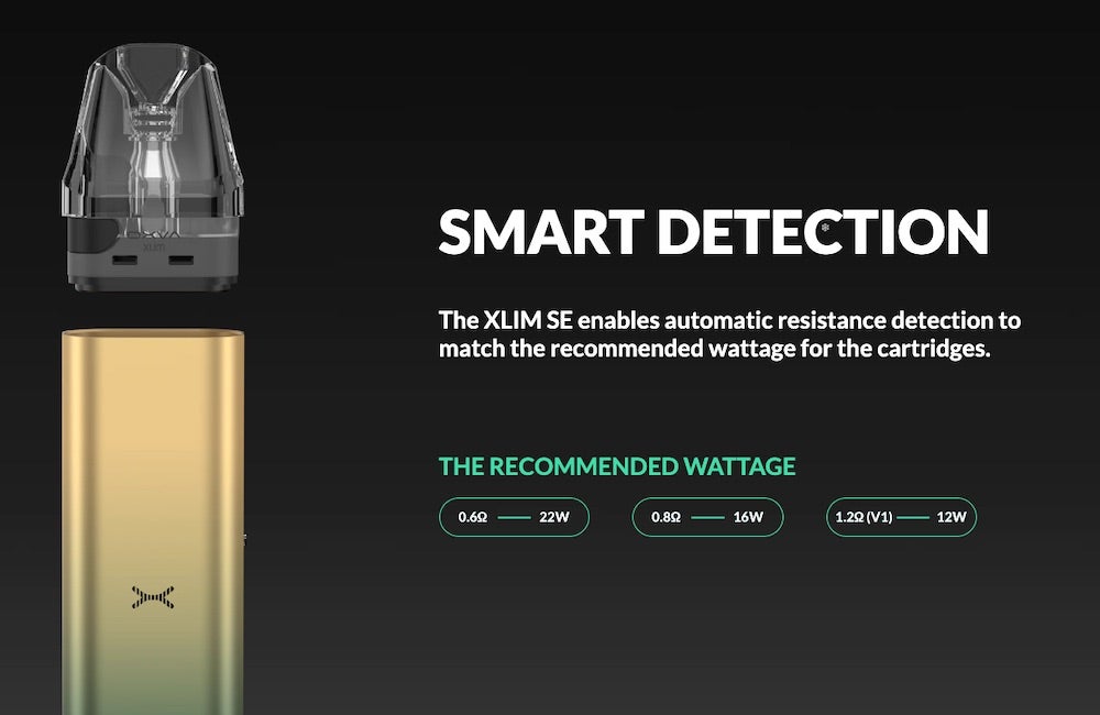 Image showing smart detection integrated into Xlim V2 pod device